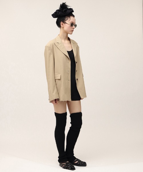 leinwande(ラインヴァンド)の「Relaxed Jacket / リラックスジャケット(テーラードジャケット・レディース・ベージュ/グレー・ONE SIZE)」の5枚目の写真