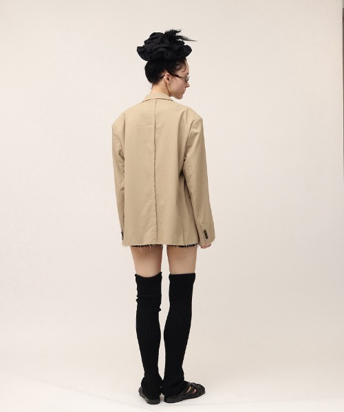 leinwande(ラインヴァンド)の「Relaxed Jacket / リラックスジャケット(テーラードジャケット・レディース・ベージュ/グレー・ONE SIZE)」の7枚目の写真