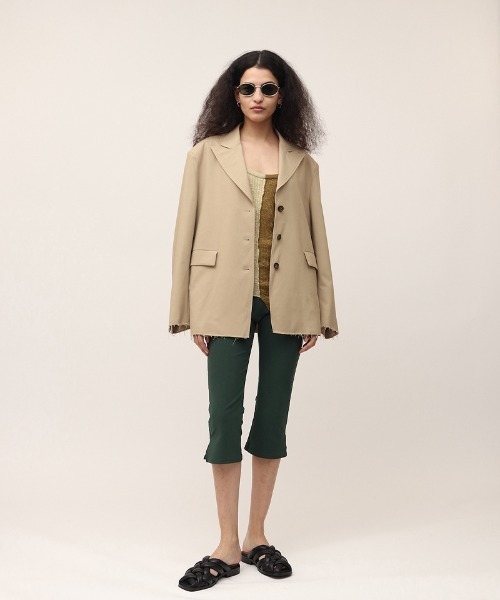 leinwande(ラインヴァンド)の「Relaxed Jacket / リラックスジャケット(テーラードジャケット・レディース・ベージュ/グレー・ONE SIZE)」の13枚目の写真