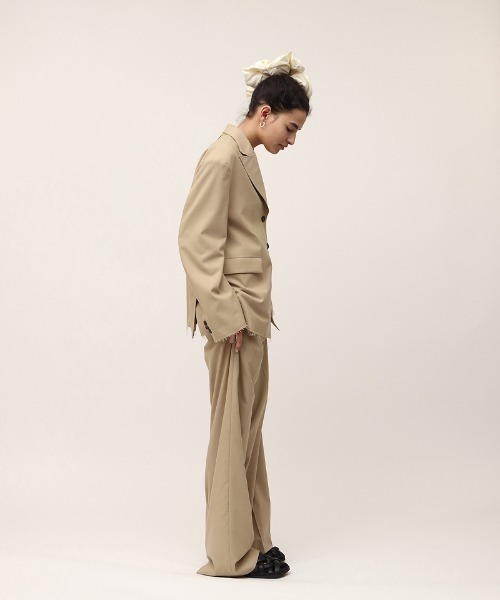 leinwande(ラインヴァンド)の「Relaxed Jacket / リラックスジャケット(テーラードジャケット・レディース・ベージュ/グレー・ONE SIZE)」の17枚目の写真