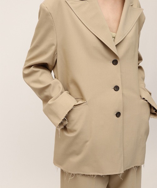 leinwande(ラインヴァンド)の「Relaxed Jacket / リラックスジャケット(テーラードジャケット・レディース・ベージュ/グレー・ONE SIZE)」の21枚目の写真
