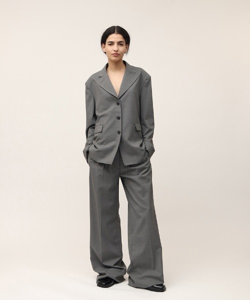 leinwande(ラインヴァンド)の「Relaxed Jacket / リラックスジャケット(テーラードジャケット・レディース・ベージュ/グレー・ONE SIZE)」の20枚目の写真