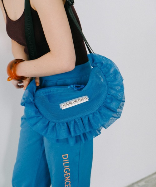 THEATRE PRODUCTS（シアタープロダクツ）の「メッシュフリルラウンドショルダーバッグL（ショルダーバッグ・レディース・ブラック/グレー/ブルー・FREE）」の5枚目の写真