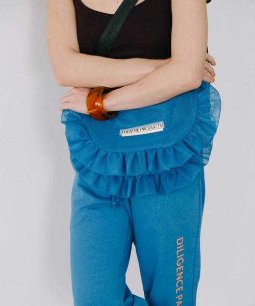 THEATRE PRODUCTS（シアタープロダクツ）の「メッシュフリルラウンドショルダーバッグL（ショルダーバッグ・レディース・ブラック/グレー/ブルー・FREE）」の7枚目の写真