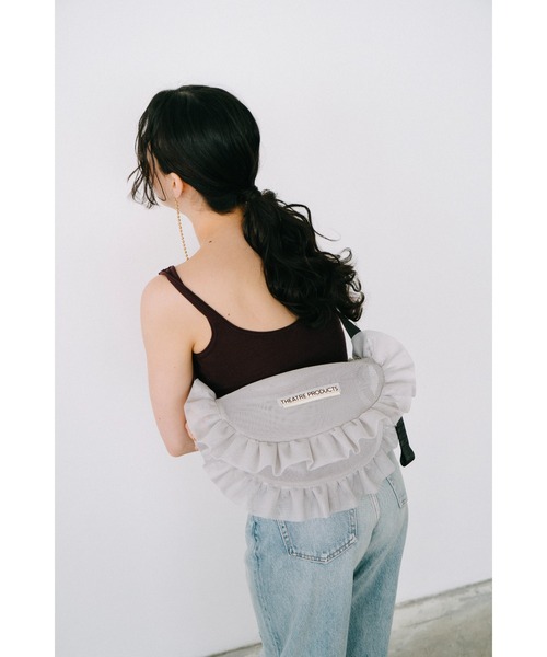 THEATRE PRODUCTS メッシュフリルラウンドショルダーバッグL メッシュフリルラウンドショルダーバッグL（ショルダーバッグ