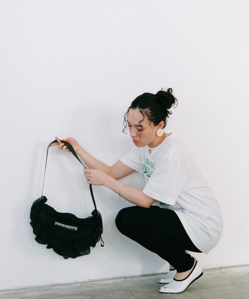 THEATRE PRODUCTS（シアタープロダクツ）の「メッシュフリルラウンドショルダーバッグL（ショルダーバッグ・レディース・ブラック/グレー/ブルー・FREE）」の20枚目の写真