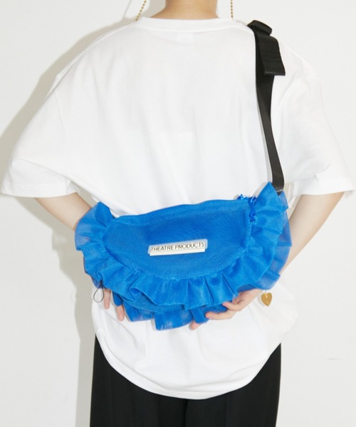 THEATRE PRODUCTS メッシュフリルラウンドショルダーバッグL メッシュフリルラウンドショルダーバッグL（ショルダーバッグ