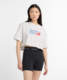 NEW BALANCE | Athletics ノプレミアムチェストロゴ クロップショートスリーブTシャツ(Tシャツ/カットソー)