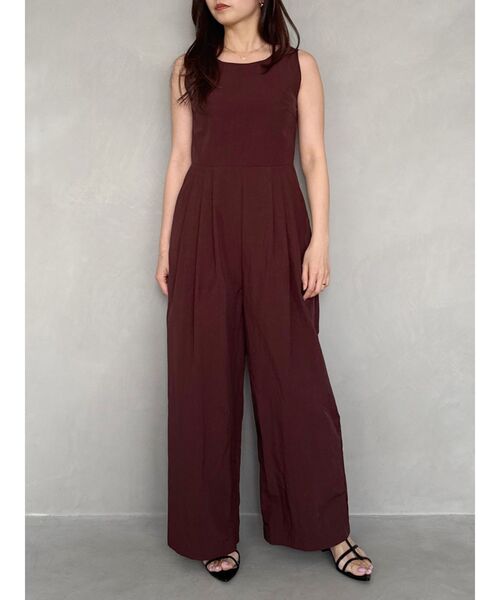 OUNNOUN（オウンノウン）の「【OUNNOUN】コットンナイロンコンビネゾン（つなぎ/オールインワン・レディース・ブラック/ライトブルー/ブラウン・FREE）」の3枚目の写真