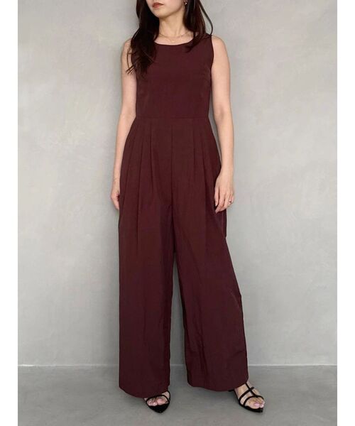 OUNNOUN（オウンノウン）の「【OUNNOUN】コットンナイロンコンビネゾン（つなぎ/オールインワン・レディース・ブラック/ライトブルー/ブラウン・FREE）」の4枚目の写真