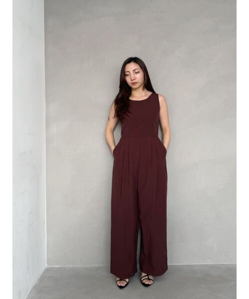 OUNNOUN（オウンノウン）の「【OUNNOUN】コットンナイロンコンビネゾン（つなぎ/オールインワン・レディース・ブラック/ライトブルー/ブラウン・FREE）」の7枚目の写真