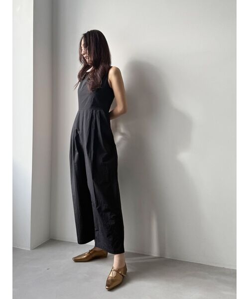OUNNOUN（オウンノウン）の「【OUNNOUN】コットンナイロンコンビネゾン（つなぎ/オールインワン・レディース・ブラック/ライトブルー/ブラウン・FREE）」の9枚目の写真
