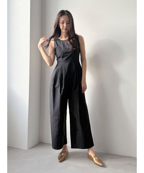 OUNNOUN（オウンノウン）の「【OUNNOUN】コットンナイロンコンビネゾン（つなぎ/オールインワン・レディース・ブラック/ライトブルー/ブラウン・FREE）」の10枚目の写真