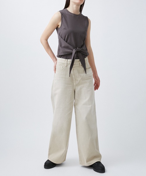 M TO R(ムウトアール)の「2WAY TWIST TANK TOP(タンクトップ・レディース・ホワイト/チャコールグレー/ワイン・38/40)」の7枚目の写真