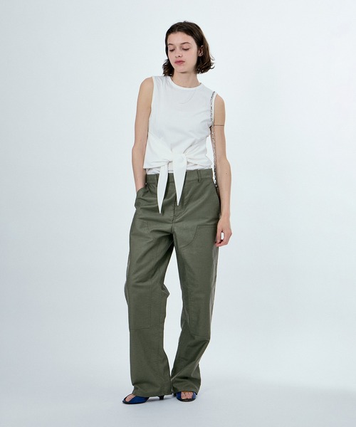 M TO R(ムウトアール)の「2WAY TWIST TANK TOP(タンクトップ・レディース・ホワイト/チャコールグレー/ワイン・38/40)」の5枚目の写真