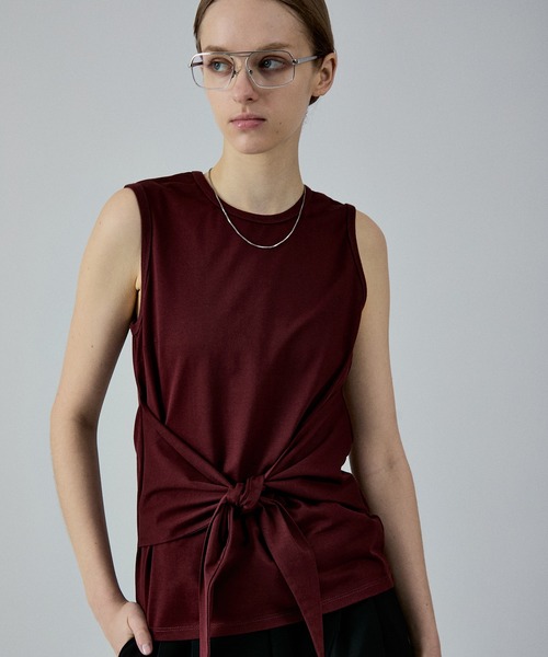 M TO R(ムウトアール)の「2WAY TWIST TANK TOP(タンクトップ・レディース・ホワイト/チャコールグレー/ワイン・38/40)」の19枚目の写真