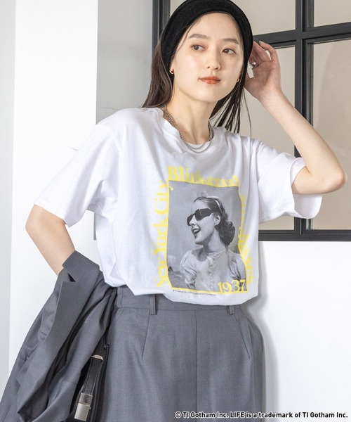 LIFE（ライフ）の「GOOD ROCK SPEED/LIFEフォトTシャツ（Tシャツ/カットソー・レディース・オフホワイト/その他4/ホワイト・FREE）」の7枚目の写真