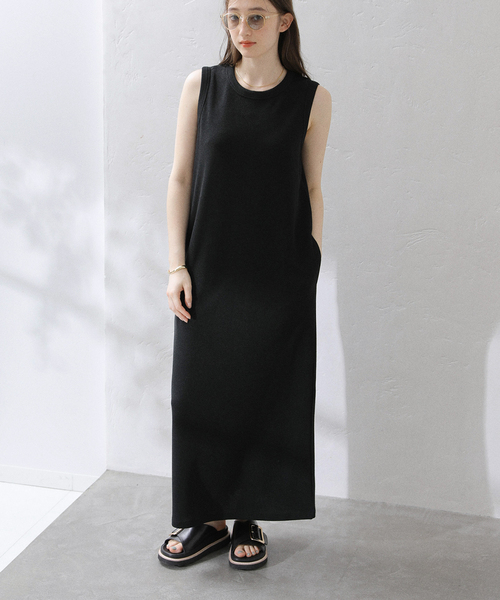 La TOTALITE（ラトータリテ）の「【洗える】Munich/ミューニック リネンライクダブルフェイスワンピース（ワンピース・レディース・ホワイト/ブラック・FREE）」の2枚目の写真