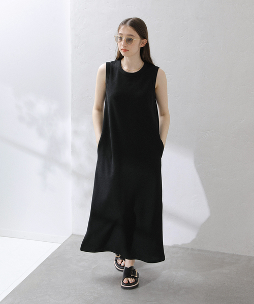 La TOTALITE（ラトータリテ）の「【洗える】Munich/ミューニック リネンライクダブルフェイスワンピース（ワンピース・レディース・ホワイト/ブラック・FREE）」の18枚目の写真