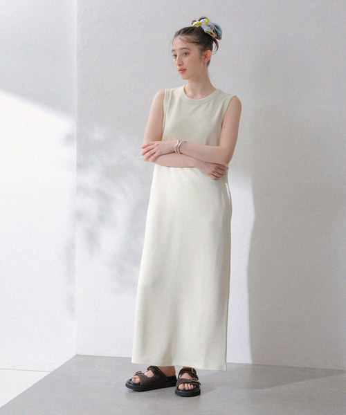 La TOTALITE（ラトータリテ）の「【洗える】Munich/ミューニック リネンライクダブルフェイスワンピース（ワンピース・レディース・ホワイト/ブラック・FREE）」の19枚目の写真