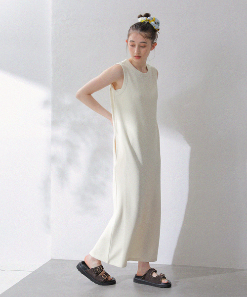 La TOTALITE（ラトータリテ）の「【洗える】Munich/ミューニック リネンライクダブルフェイスワンピース（ワンピース・レディース・ホワイト/ブラック・FREE）」の22枚目の写真