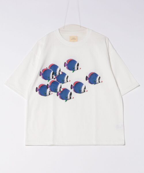 CORISCO（コリスコ）の「熱帯魚柄Tシャツ(M1)（Tシャツ/カットソー・メンズ・ブラック系1/ホワイト系1/ホワイト系2/ブラック系2・MEDIUM/LARGE/X-LARGE）」の9枚目の写真