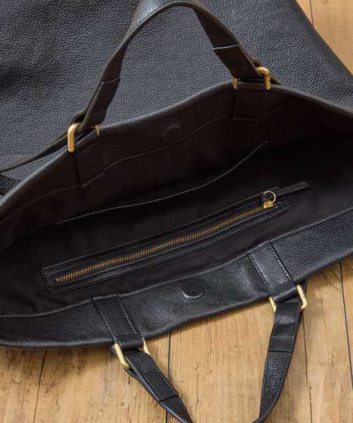 A_W（アウ）の「A_W アウ / CHANGE SHOULDER TOTE M フルベジタブルタンニンシュリンクレザー2WAYトートバッグ 牛革トートバッグ / AB-011（トートバッグ・メンズ・ブラウン/ブラック・FREE）」の9枚目の写真