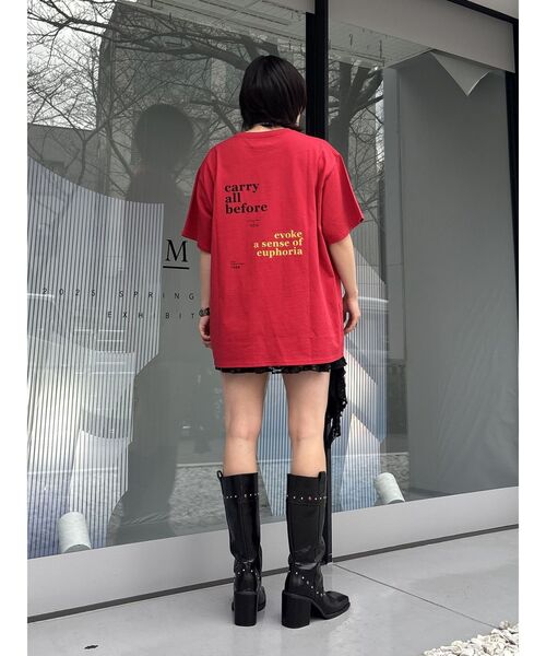 jouetie（ジュエティ）の「ローズプリントBigTシャツ（Tシャツ/カットソー・レディース・レッド/ブラック/オフホワイト・MEDIUM）」の18枚目の写真