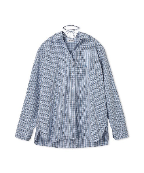 Mila Owen - 新品❤︎Mira Owenストライプオーバーシャツ今だけ更にお値下げ❤︎ セール】【イージーケア】リボン付きストライプオーバーシャツ