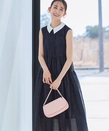 おしゃれ 大人カジュアル ベルト ワンピース」に該当するブルー