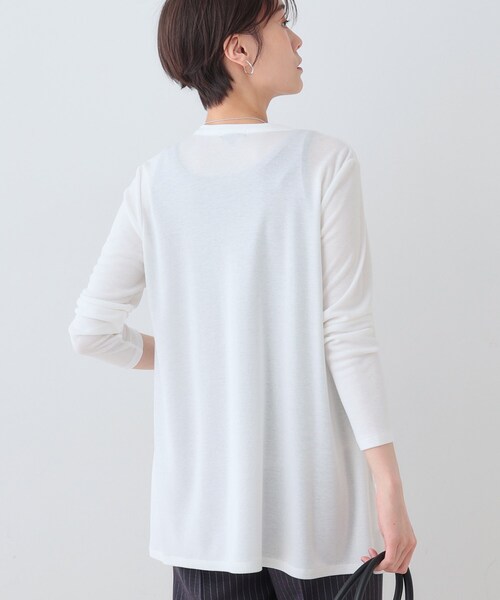 INDIVI（インディヴィ）の「【UVケア／接触冷感】ベーシック着流しカーディガン（カーディガン/ボレロ・レディース・ホワイト/ネイビー系5/ライトグレー系5/ブラック/ブラック系6・19/15 /13/05/40/38）」の8枚目の写真