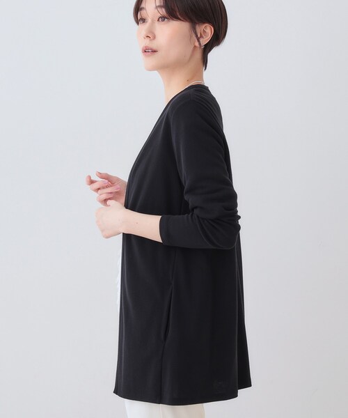 INDIVI（インディヴィ）の「【UVケア／接触冷感】ベーシック着流しカーディガン（カーディガン/ボレロ・レディース・ホワイト/ネイビー系5/ライトグレー系5/ブラック/ブラック系6・19/15 /13/05/40/38）」の11枚目の写真