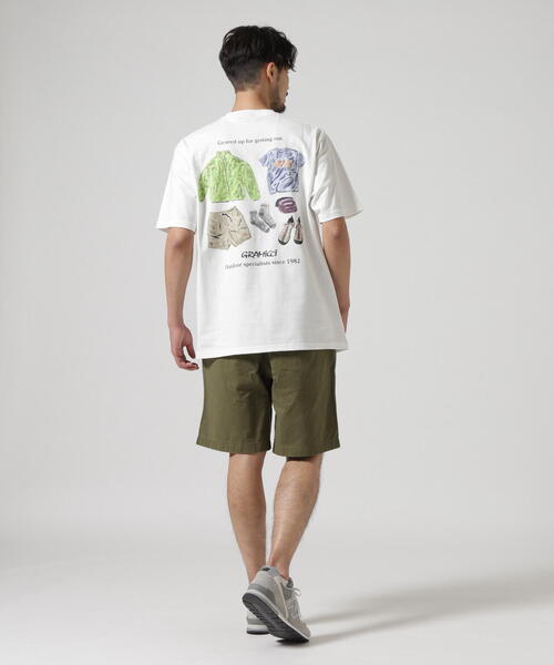 Gramicci（グラミチ）の「GRAMICCI/グラミチ  GEARED UP TEE ギアアップTシャツ（Tシャツ/カットソー・メンズ・グレー/ホワイト・L/M/XL）」の5枚目の写真