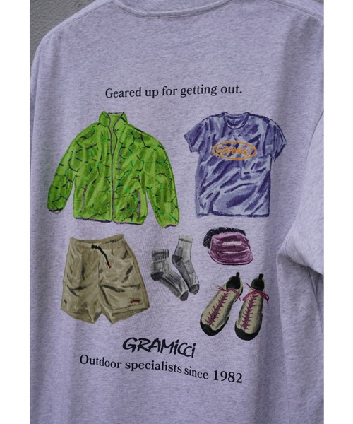 Gramicci（グラミチ）の「GRAMICCI/グラミチ  GEARED UP TEE ギアアップTシャツ（Tシャツ/カットソー・メンズ・グレー/ホワイト・L/M/XL）」の13枚目の写真