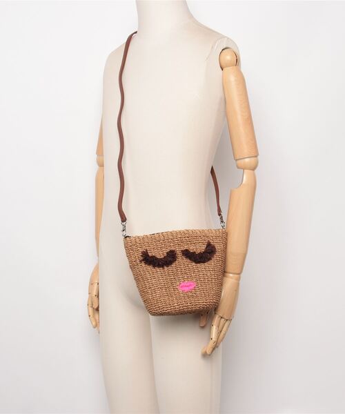 a-jolie（アジョリー）の「a-jolie アイラッシュちゃんショルダーかごバッグ（かごバッグ・レディース・ライトベージュ/ブラウン・FREE）」の11枚目の写真