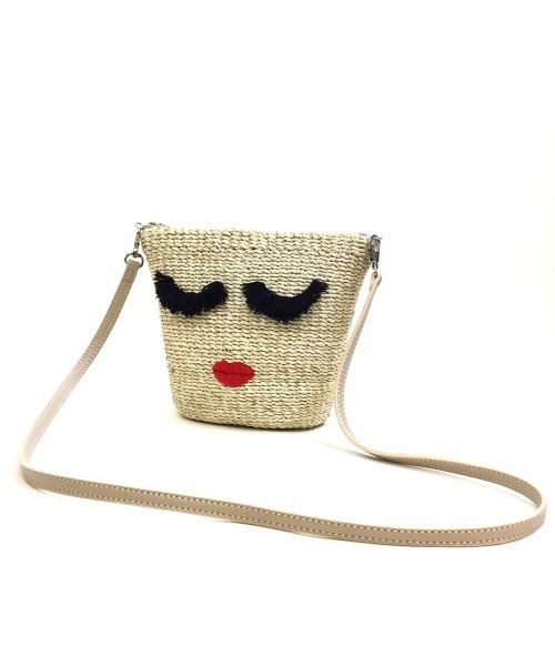 a-jolie（アジョリー）の「a-jolie アイラッシュちゃんショルダーかごバッグ（かごバッグ・レディース・ライトベージュ/ブラウン・FREE）」の2枚目の写真