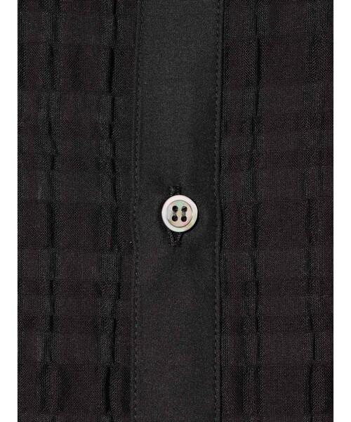 MIDIUMISOLID(ミディウミソリッド)の「MIDIUMISOLID Men’s シアーチェックシャツ(シャツ/ブラウス・メンズ・ライトブルー/ブラック・48)」の5枚目の写真
