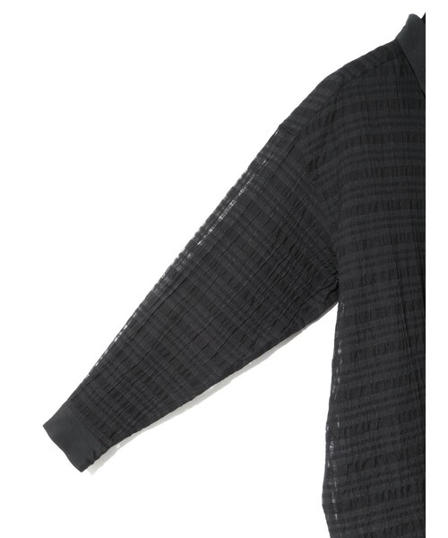 MIDIUMISOLID(ミディウミソリッド)の「MIDIUMISOLID Men’s シアーチェックシャツ(シャツ/ブラウス・メンズ・ライトブルー/ブラック・48)」の16枚目の写真