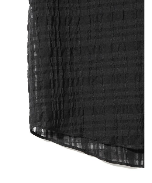 MIDIUMISOLID(ミディウミソリッド)の「MIDIUMISOLID Men’s シアーチェックシャツ(シャツ/ブラウス・メンズ・ライトブルー/ブラック・48)」の17枚目の写真