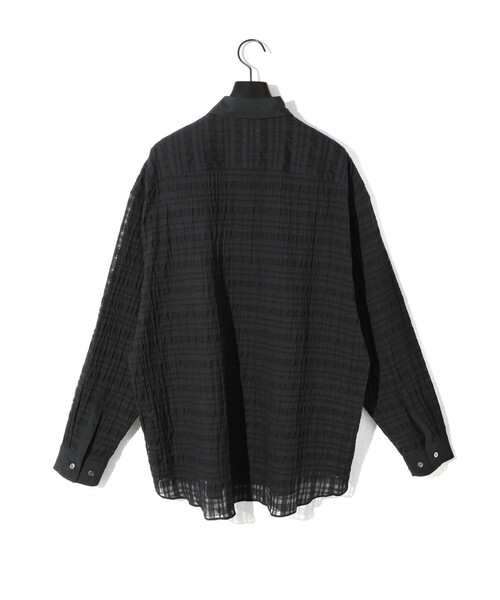 MIDIUMISOLID(ミディウミソリッド)の「MIDIUMISOLID Men’s シアーチェックシャツ(シャツ/ブラウス・メンズ・ライトブルー/ブラック・48)」の19枚目の写真