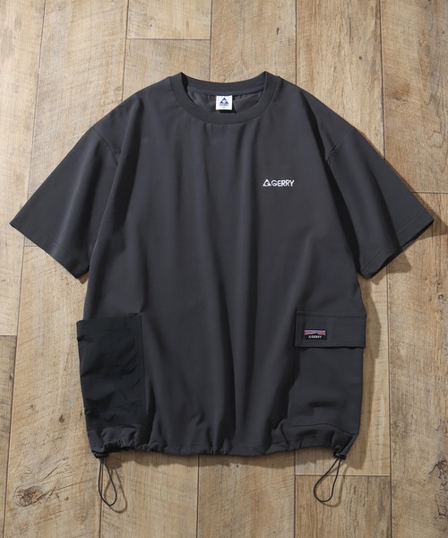 GERRY(ジェリー)の「【GERRY/ジェリー】冷感天竺 両サイドポケット付き半袖Tシャツ(Tシャツ/カットソー・メンズ・チャコールグレー/ライトグレー/カーキ/アイボリー・L/LL/M)」の1枚目の写真