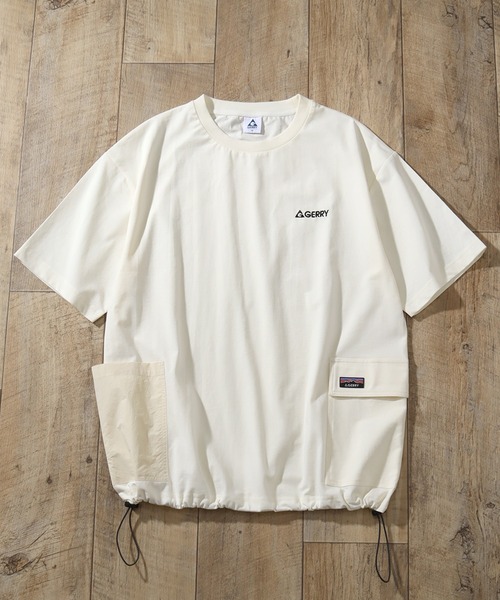 GERRY(ジェリー)の「【GERRY/ジェリー】冷感天竺 両サイドポケット付き半袖Tシャツ(Tシャツ/カットソー・メンズ・チャコールグレー/ライトグレー/カーキ/アイボリー・L/LL/M)」の2枚目の写真