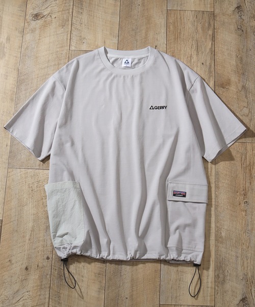 GERRY(ジェリー)の「【GERRY/ジェリー】冷感天竺 両サイドポケット付き半袖Tシャツ(Tシャツ/カットソー・メンズ・チャコールグレー/ライトグレー/カーキ/アイボリー・L/LL/M)」の3枚目の写真