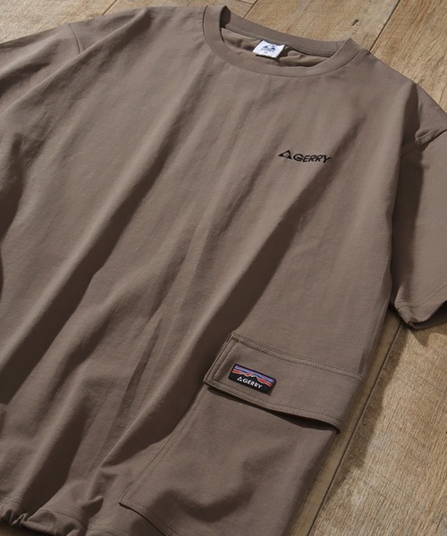 GERRY(ジェリー)の「【GERRY/ジェリー】冷感天竺 両サイドポケット付き半袖Tシャツ(Tシャツ/カットソー・メンズ・チャコールグレー/ライトグレー/カーキ/アイボリー・L/LL/M)」の7枚目の写真
