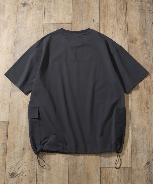 GERRY(ジェリー)の「【GERRY/ジェリー】冷感天竺 両サイドポケット付き半袖Tシャツ(Tシャツ/カットソー・メンズ・チャコールグレー/ライトグレー/カーキ/アイボリー・L/LL/M)」の5枚目の写真