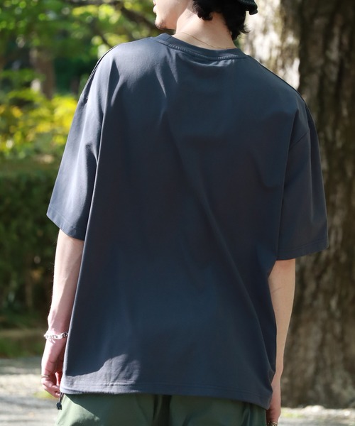 GERRY(ジェリー)の「【GERRY/ジェリー】冷感天竺 両サイドポケット付き半袖Tシャツ(Tシャツ/カットソー・メンズ・チャコールグレー/ライトグレー/カーキ/アイボリー・L/LL/M)」の21枚目の写真