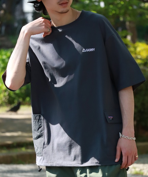 GERRY(ジェリー)の「【GERRY/ジェリー】冷感天竺 両サイドポケット付き半袖Tシャツ(Tシャツ/カットソー・メンズ・チャコールグレー/ライトグレー/カーキ/アイボリー・L/LL/M)」の19枚目の写真
