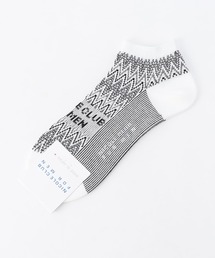 NICOLE CLUB FOR MEN | シェブロン×ロゴジャカード ショートソックス(ソックス/靴下)