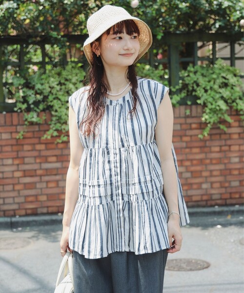 B:MING by BEAMS(ビーミングバイビームス)の「インド 2WAY ストライプ ブラウス(S~M)(シャツ/ブラウス・レディース・その他/その他1/スミクロ・MEDIUM/SMALL)」の22枚目の写真