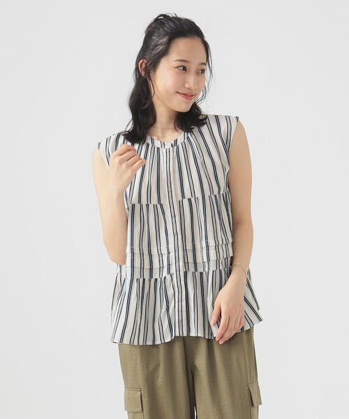 B:MING by BEAMS(ビーミングバイビームス)の「インド 2WAY ストライプ ブラウス(S~M)(シャツ/ブラウス・レディース・その他/その他1/スミクロ・MEDIUM/SMALL)」の21枚目の写真